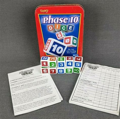 Fundex Phase 10 Dice Game In Tin For Sale Online Ebay Dice Games
