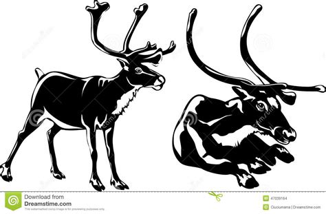 Download Reindeer silhouette stock vector. Illustration of icons - 47039164
