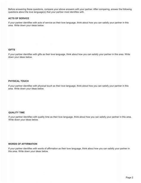 5 Love Languages Worksheet Pdf Therapybypro