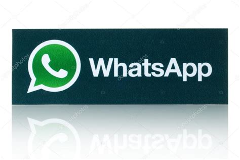 Whatsapp Messenger Logotype Printed On Paper Stock Editorial Photo