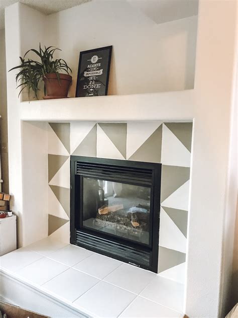 Learn how to give dated tile a fresh new even though i painted the brick fireplace surround in our last home black and loved it, for some you can read more tips for working with amy howard one step paint in this blog post (i'll send you there. Painted Fireplace Tile Makeover Phase One - "Just Paint it ...