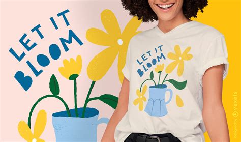 Descarga Vector De Hermosas Flores Amarillas En Un Diseño De Camiseta