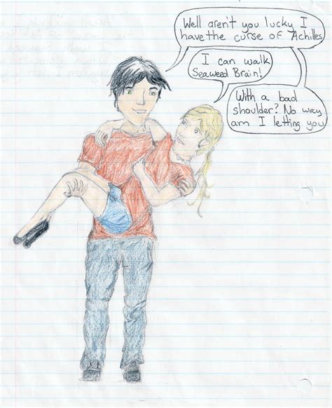 Percy Carries Annabeth By 9thmuse On Deviantart