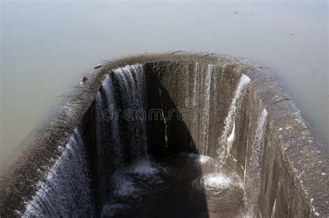 Spillway Made Of Concrete Stock Photo Image Of Reservoir 148970300