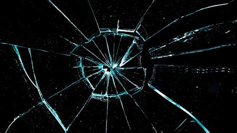 Hd Wallpaper Glass Shattered Broken Destruction Black Background