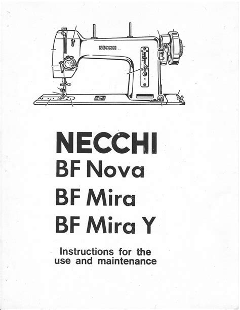 Necchi Bf Nova Bf Mira Bf Mira Y Manual And 27 Similar Items