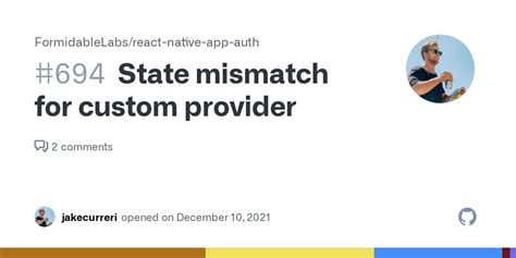 State Mismatch For Custom Provider · Issue 694 · Formidablelabsreact