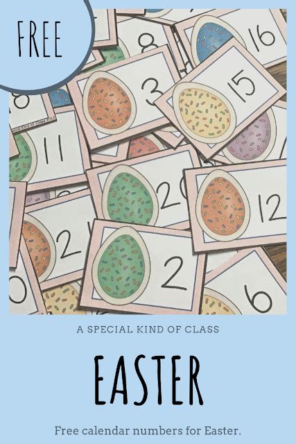 A Special Kind Of Class Easter Calendar Freebie