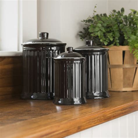 Find kitchen countertop organization essentials like canisters and canister sets that help you store and arrange your ingredients. Newmont 3 Piece Kitchen Canister Set & Reviews | Joss & Main
