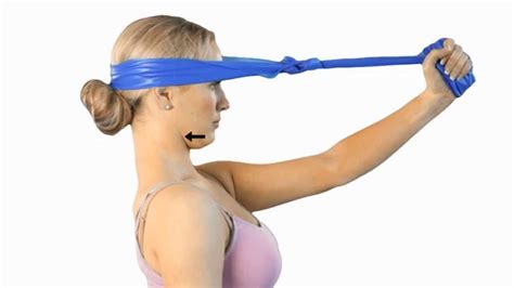 Neck Retraction Exercise Band Youtube