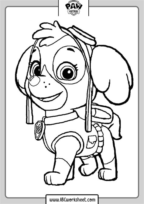 Paw patrol malen die25 paw patrol ausmalbilder ideen. Paw Patrol Coloring Pages - ABC Worksheet | Paw patrol ...