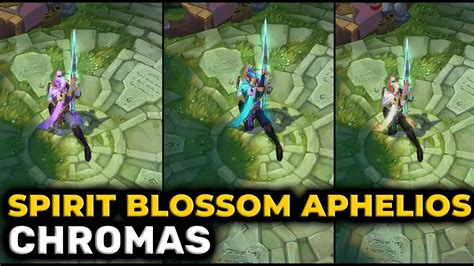 Spirit Blossom Aphelios Chromas League Of Legends Youtube