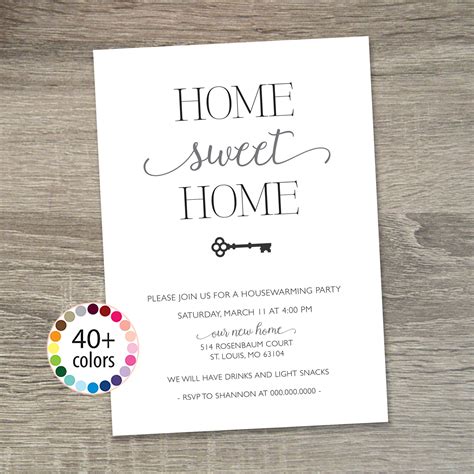 Paper And Party Supplies House Warming Party Invitation Housewarming