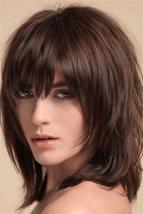 23 Medium Length Layered Hairstyles With Fringe Hairstyle Catalog