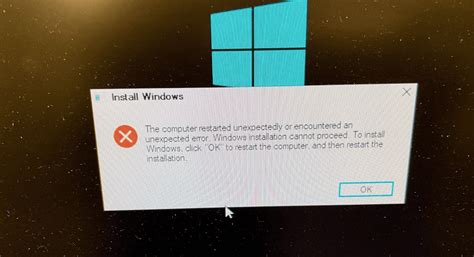 What To Do When The Computer Encountered An Unexpected Error During Windows Installation