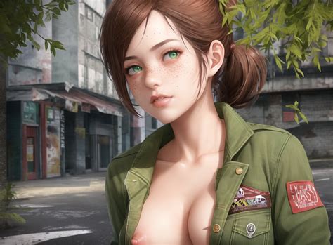 Rule 34 Ai Generated Breasts Brown Hair City Cute Ellie The Last Of Us Female Female Only