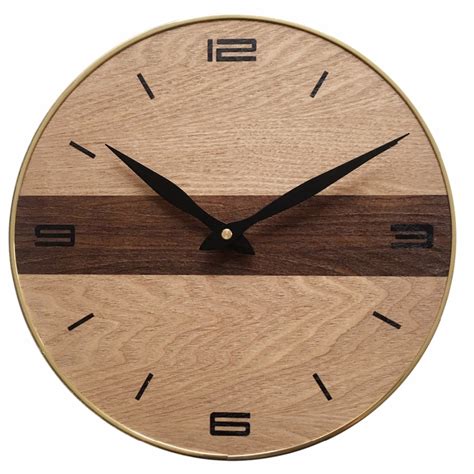 30cm Wall Clock Vintage Antique Retro Solid Wood Textured Mute Hanging