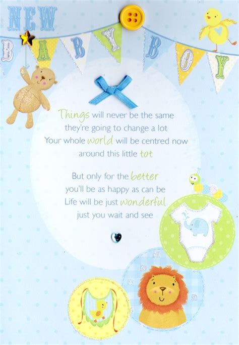 New Baby Boy Greeting Card Cards Love Kates