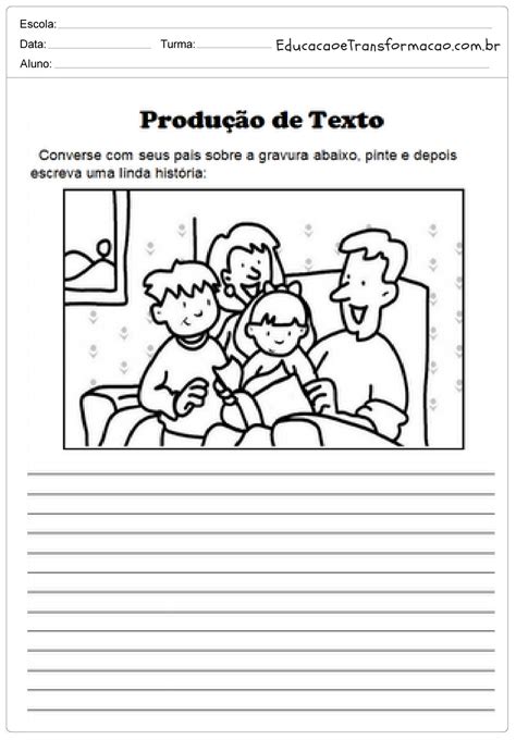 Atividades De Produção De Texto 2 Ano Para Imprimir Educação E