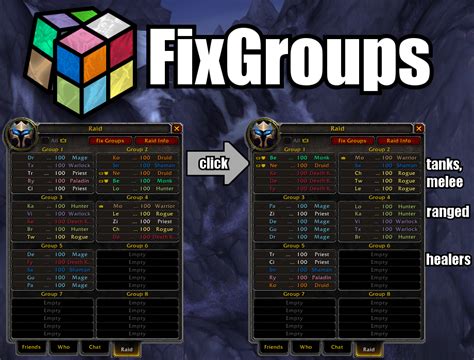 Fixgroups Raid Mods World Of Warcraft Addons