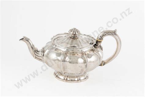 Paul Storr Sterling Silver Melon Teapot London 1810 Tea And Coffee