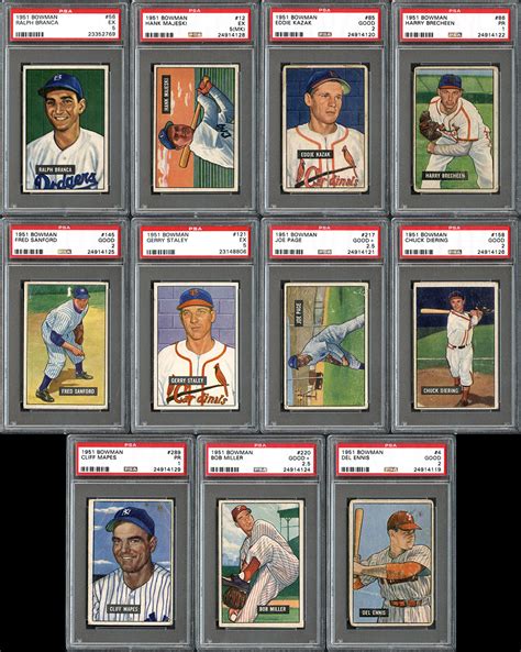 Naively, i thought i could send the card in via the express option ( the cost of grading would be $70) and i'd get the card back in time in order to capitalize on value if the white sox made it deep into. Lot Detail - 1951 Bowman Group of (11) PSA Graded Cards