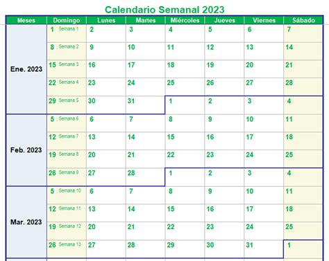Calendario 2023 Descargar Plantilla En Excel Siempre Excel