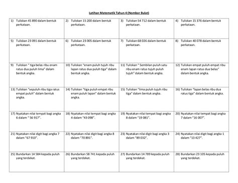 Jom lihat soalan latihan upsr 2019. Latih Tubi Matematik Tahun 6 - Malaysian Today