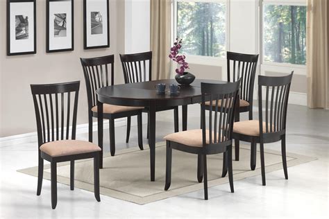 Crafters & weavers chesterfield living room collection showcases this timeless sofa design with high end materials and construction. Nathan 7 Piece Dining Set with Oval Table and Slat Back ...
