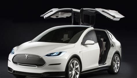 Tesla Unveils Model X Electric Car With Falcon Wing Doors Newsmobile