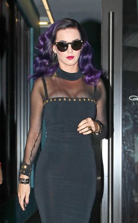 Katy Perry In A Black Velvet Dress Iin New York Hawtcelebs