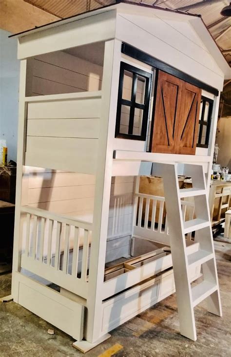 Cole house bunk bed $ 2699.0. Barn House Bunk Bed | Etsy in 2020 | House bunk bed, Bunk ...