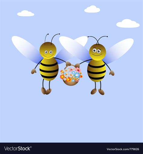 Bee Boy And Bee Girl Royalty Free Vector Image