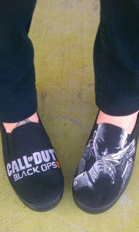 Call Of Duty Custom Hand Painted Gamer Shoes Door Eastbaycalifornia