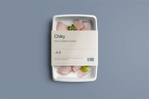 disposable food container mockup  mockup