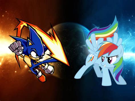 Sonic Vs Rainbow Dash By Sondowverdarkrose On Deviantart