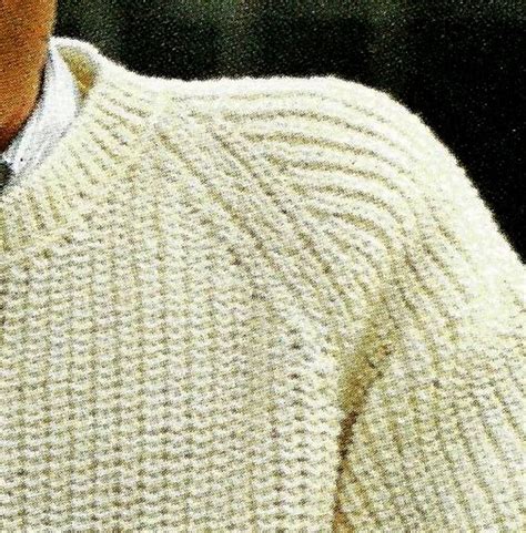 Mans Fishermans Rib Sweater Pattern Loose Fit With Etsy New Zealand