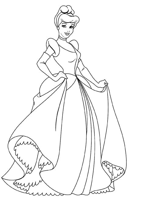Disney Princess Cinderella Coloring Pages
