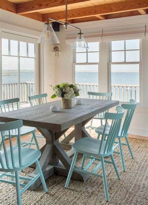 Enhance Dinning Room With Farmhouse Table In 2020 Coastal Dining Room