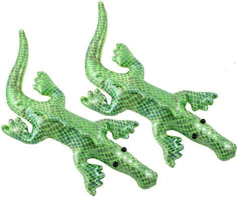 Set Of 2 Alligator Crocodile Sand Filled Animal Toy Heavy