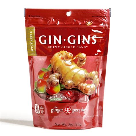 Gin Gins Spicy Apple Chewy Ginger Candy 3 Oz Each 1 Item