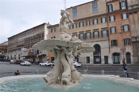 Triton Fountain Is Located In The Piazza Barberini Travel Through Italy