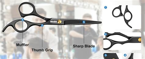 Sirabe 10 Pcs Hair Cutting Scissors Set Professional