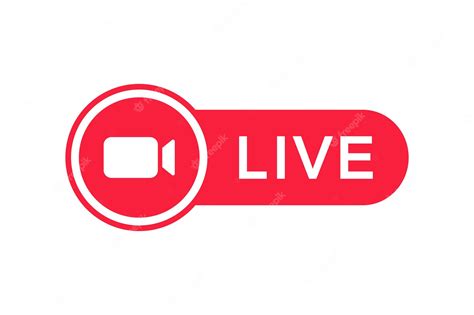 Premium Vector Live Streaming Icon Live Broadcasting Button
