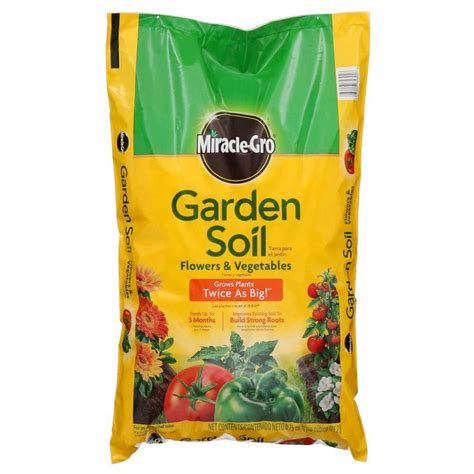 Miracle Gro 0 75 Cu Ft Garden Soil For Flowers And Vegetables