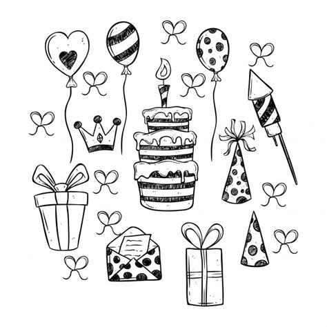 Descubre las novedades en el mundo de la moda, la belleza y la decoración del hogar. Conjunto de iconos de fiesta de cumpleaños blanco y negro ...