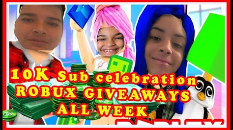 Robux Giveaways Roblox 10000 Subs Still Celebrating Youtube