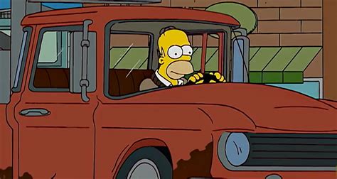 Homer Simpson Driving A Truck Dailycarblog