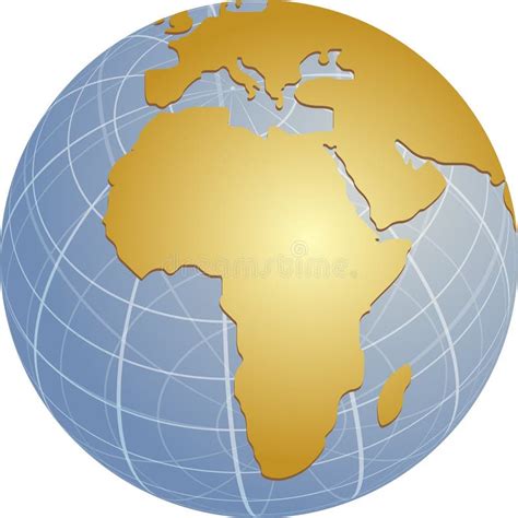 Map Of Africa On Globe Stock Vector Illustration Of Blue 6185680