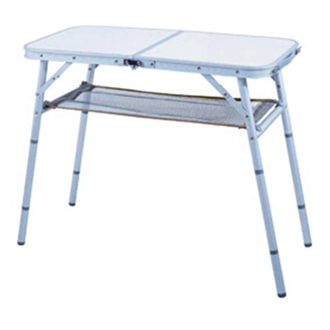 Robot vacuums, mattress toppers, pillows, air mattresses Stylish Camping Aluminum Folding Table with Mesh Shelf ...